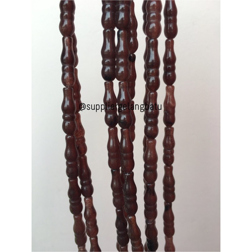 bahan ujung kepala tasbih BROWN COKLAT muslim tasbeh batu kado haji aksesoris pria wanita fashion