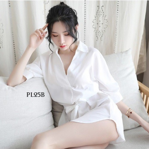 [READY STOCK] BAJU TIDUR SEXY BAJU TIDUR WANITA BAJU TRANSPARAN WANITA PREMIUM PUTIH PL25B