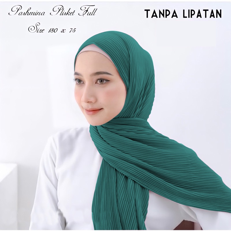 Pamelo Pashmina Plisket Ceruty Babydoll / [TANPA PATAHAN] / Pashmina Plisket Sahwl / Pashmina Ceruty Hijab