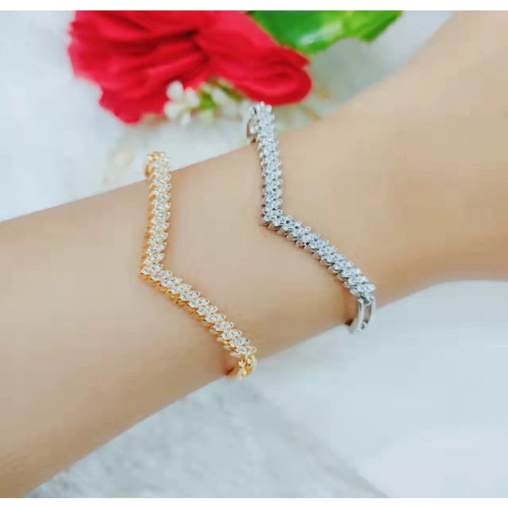 Set Perhiasan Xuping Gelang Dan Cincin Permata 1103