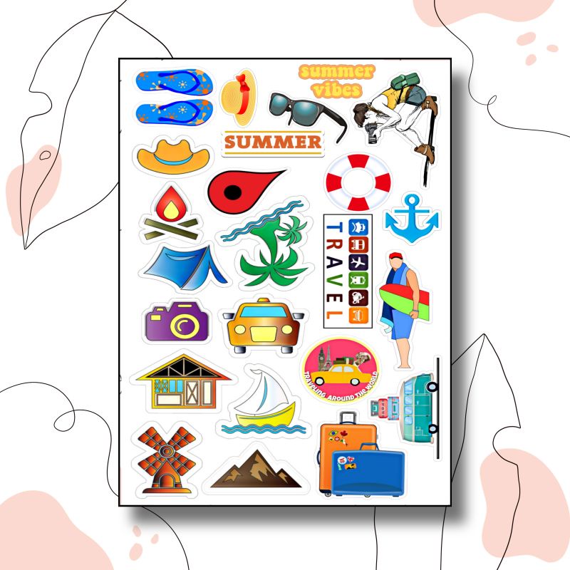 

Sticker Tumbler, Laptop, Case HP, Notebook Unik & Lucu Traveling / Summer / Holiday / Vacation