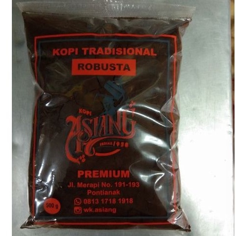 

Kopi Asiang (500g) Kopi Tradisional / Kopi Khas Pontianak / Kopi Robusta / Kopi Bubuk / Bubuk Kopi Legendaris / Oleh Oleh Pontianak / Kopi Khas Kalbar