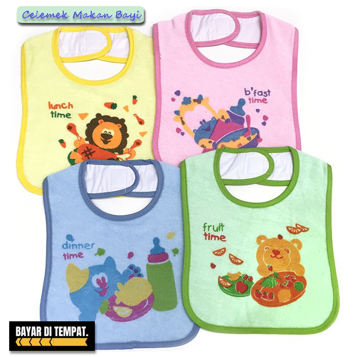 3Pcs Slaber Bayi/celemek makan bayi Mamalia/ Tatakan iler Bayi Waterproof Lembut-Vegasus Store(COD