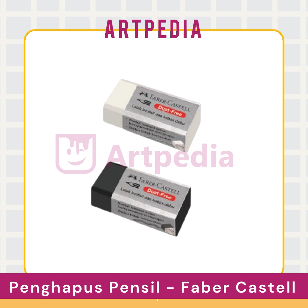 

Penghapus Faber Castell Dust-Free Kecil Putih&Hitam