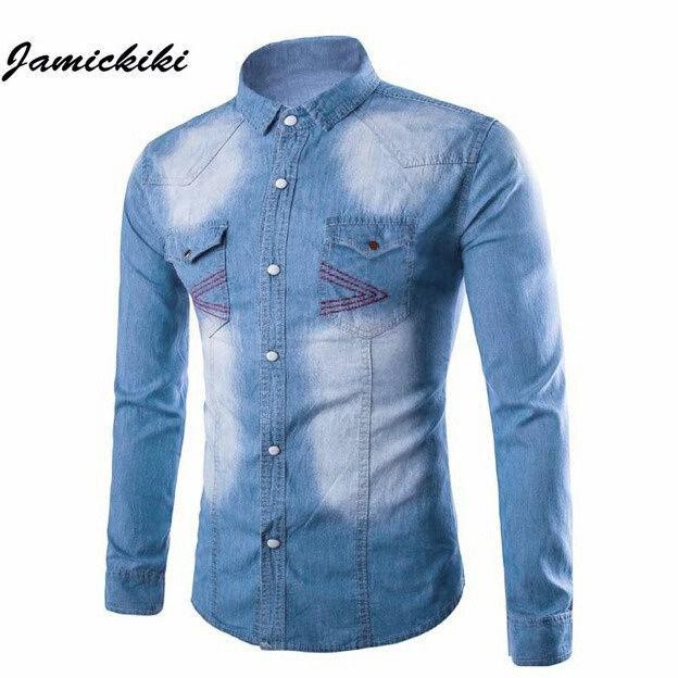 Diskon Kemeja Pria Jeans⚫ Ju Kemeja Jeans Robin Ada 2 Warna Diskon