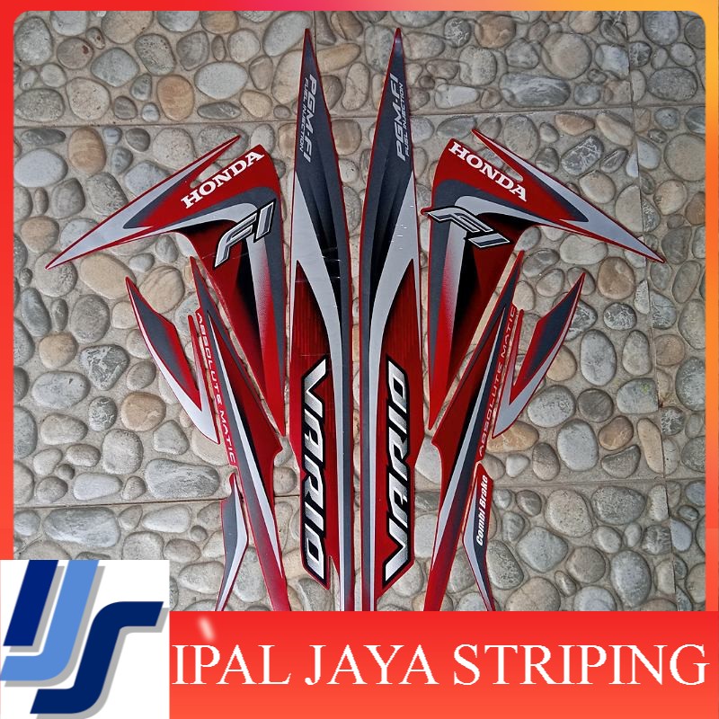 stiker striping honda Vario Cw 110 Fi 2014 merah