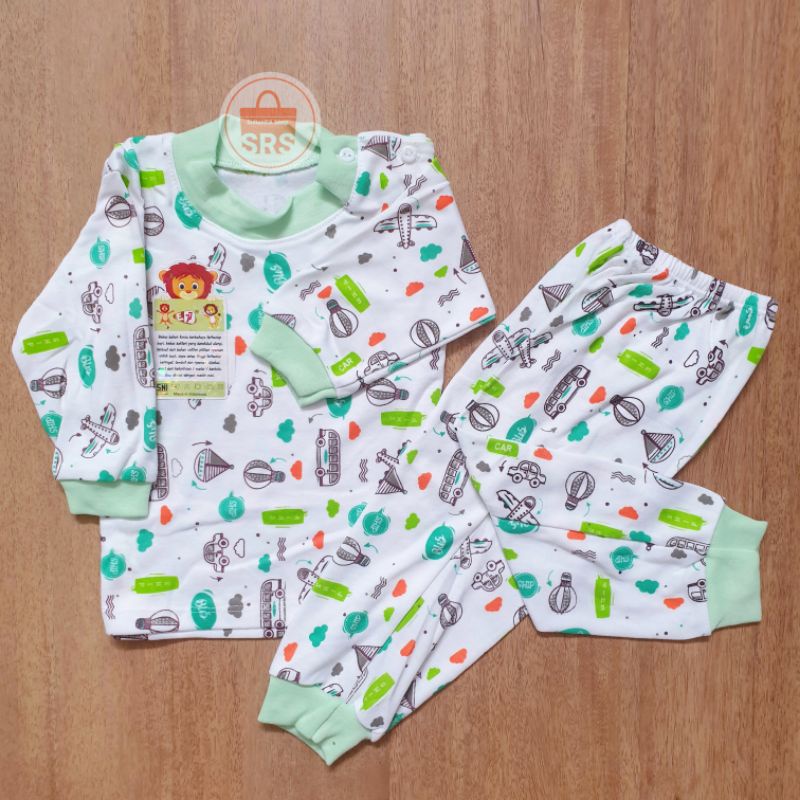 Setelan Baby E77 XL, L, M, S, Stelan Baju Panjang + Celana Panjang Bayi SNI STPJ E77 Print