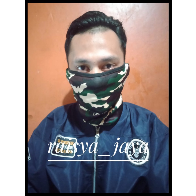 masker buff army / masker buff loreng / buff army / buff loreng / masker buff hallface