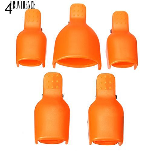 [Bayar Di Tempat] 5 Pcs Kuku Rendam Off Klip Caps Nail Art Tips Polandia UV Gel Clamp Remover Wrap