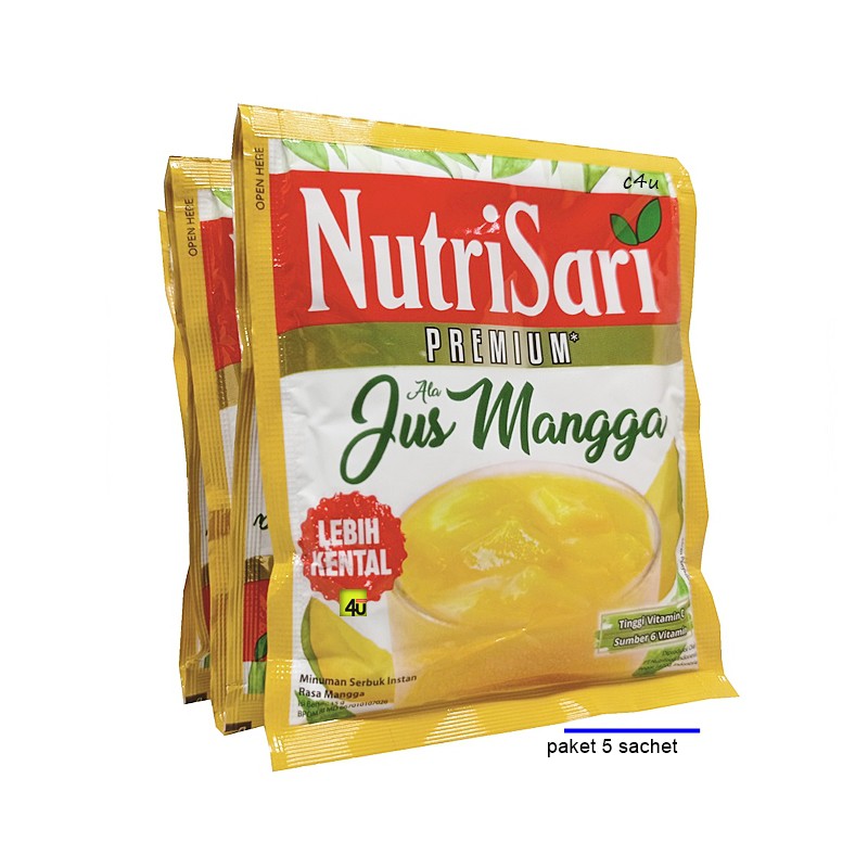 

NutriSari PREMIUM - Minuman Serbuk ala Jus - PAKET 5 SACHET