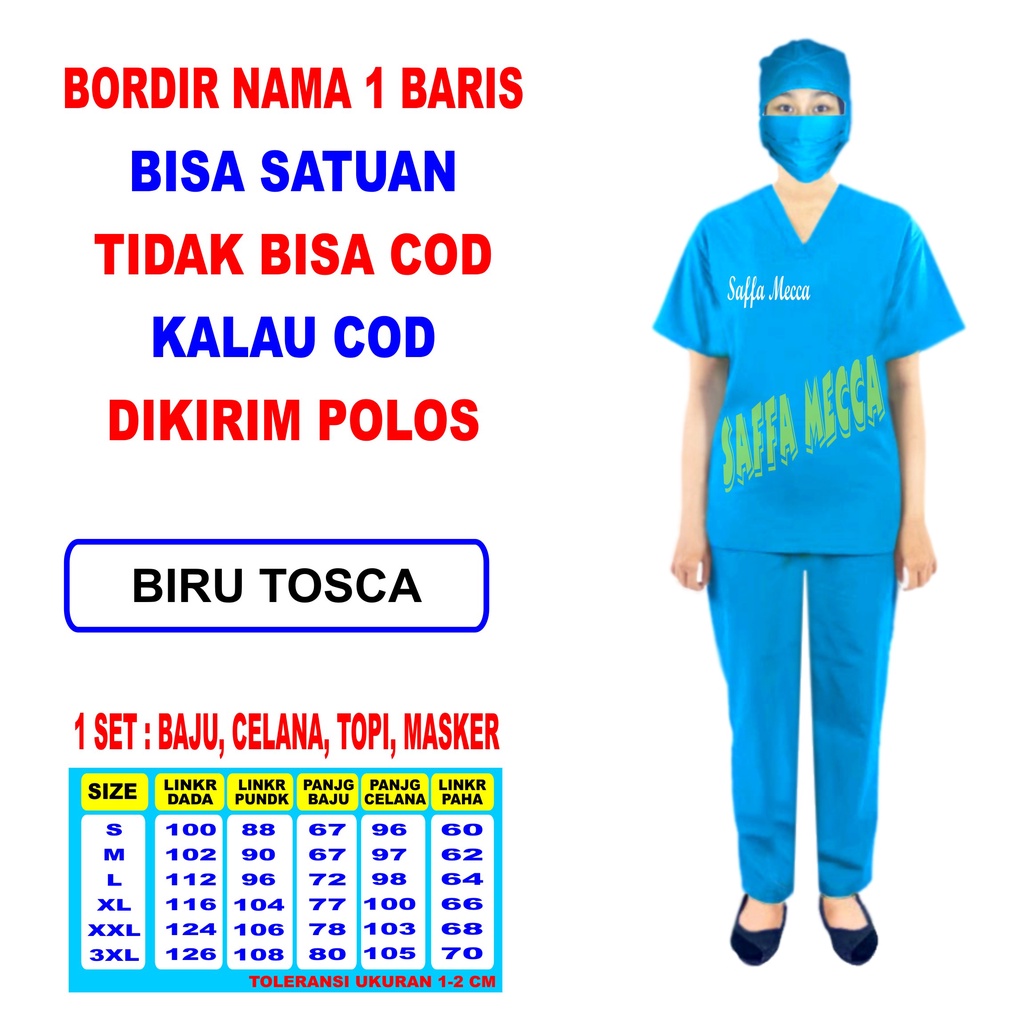 BORDIR NAMA BAJU OKA / BORDIR BAJU OK / BORDIR OKA / LENGAN PENDEK TANPA COD