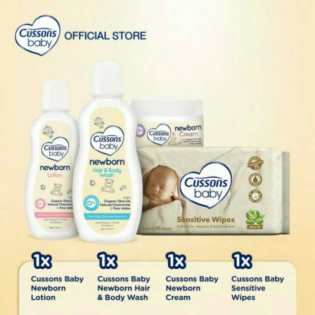 Set Sabun Mandi Lotion Tissue dan Cream Cussons Baby Pack Newborn / Bayi Baru Lahir