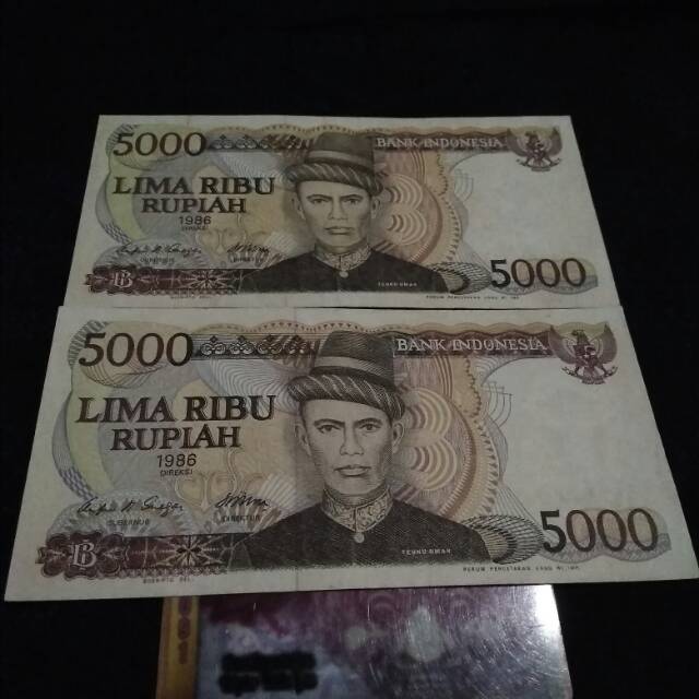 Uang kuno Rp 5000 teuku umar axf