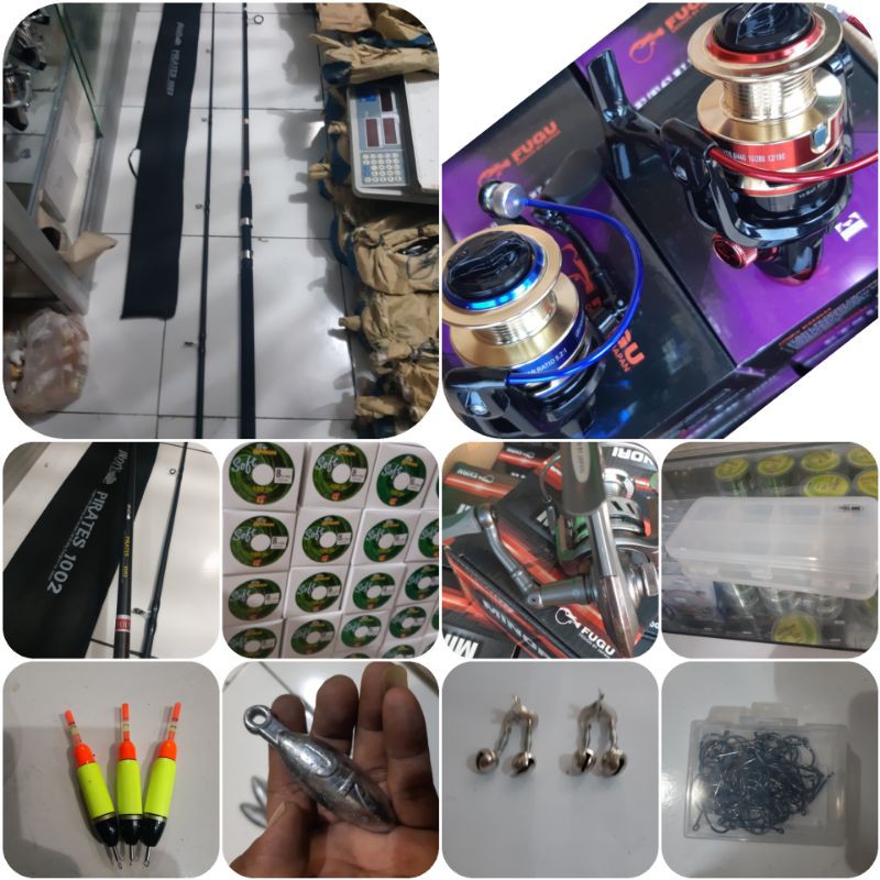 paket joran laut 3meter reel fugu