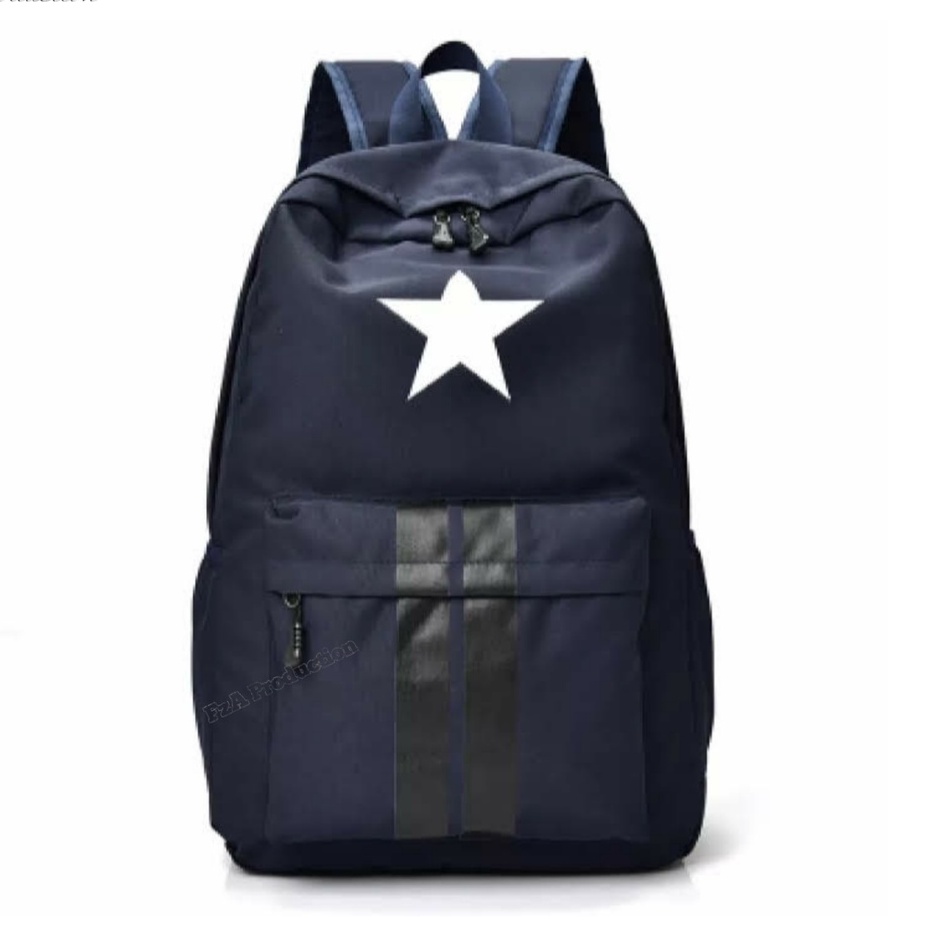 FzA Official - Tas Ransel Gendong Laptop Distro Sekolah Kuliah Pria Wanita Backpack Murah Original Tas Punggung Laptop - Navy Star