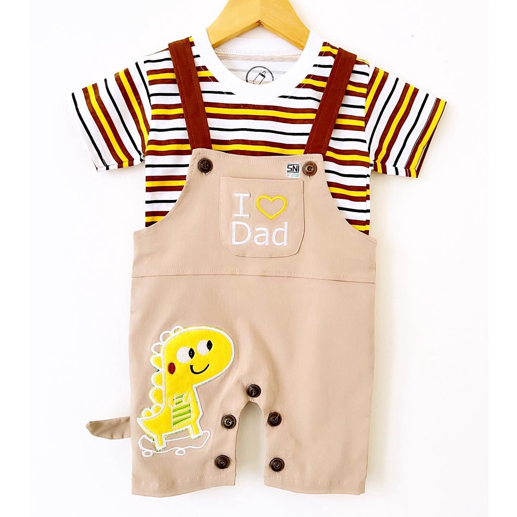 BARU! LIK002 - 2in1 Overall fashion bayi cowok laki-laki baju kodok Pergi Jalan Casual