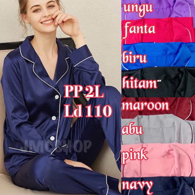 bajutidur satin exclusive 2L Ld 110 panjang panjang