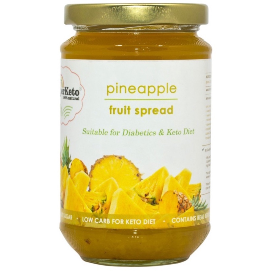 

Freshmax - Ready Stok - SuperKeto No sugar added - Low Carb Pineapple spread - Bebas Gula Pineapple Selai 395g