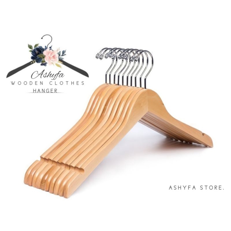 Hanger Kayu Kualitas Premium / Gantungan Baju Butik Distro / Hanger Toko / Hanger toko distro / Hang