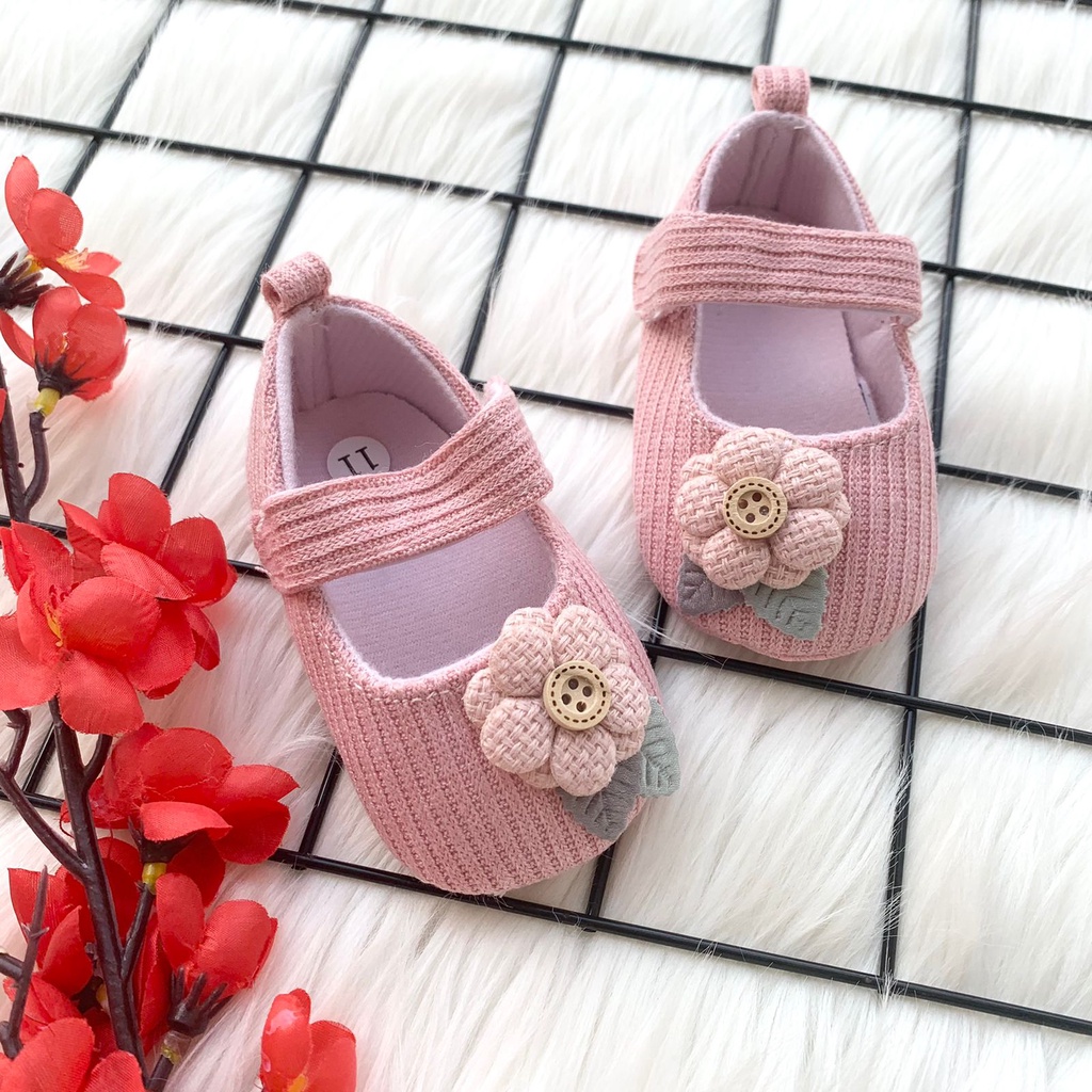 Sepatu flat lucu pergi jalan pesta kondangan party anak bayi perempuan cewek baby girl lil