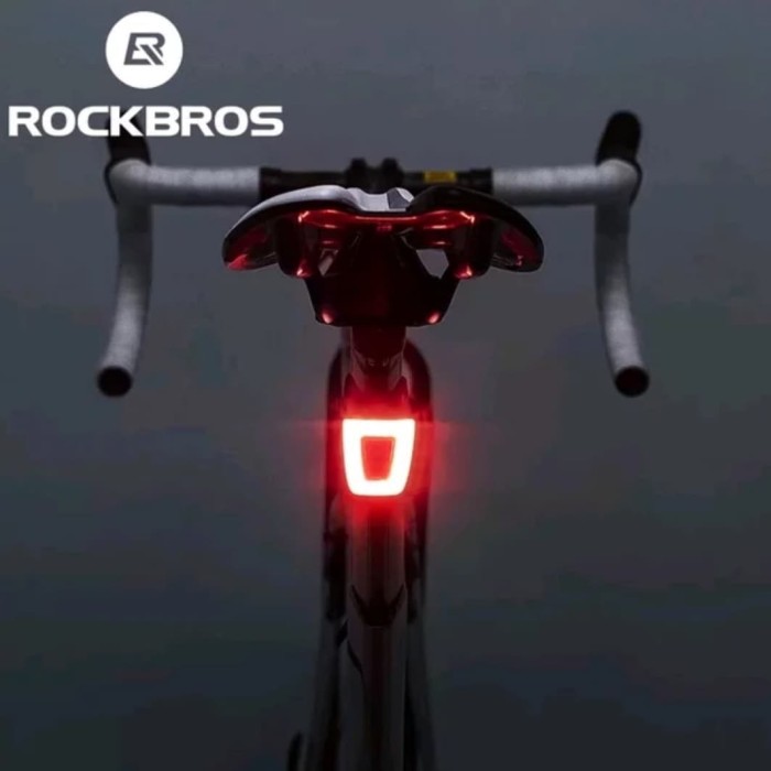 Ka Lampu peringatan Sepeda LED ROCKBROS TT30WD multi mode Rainproof