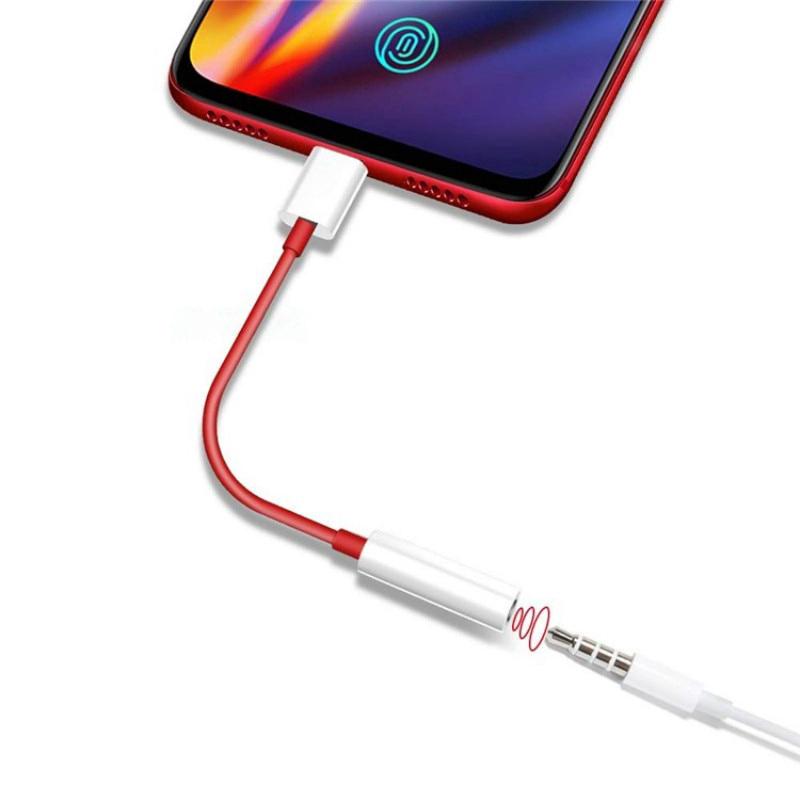 Fit For Oneplus 6t Adaptor Jack Earphone Tipe C Ke 3.5mm AUX Audio untuk One Plus