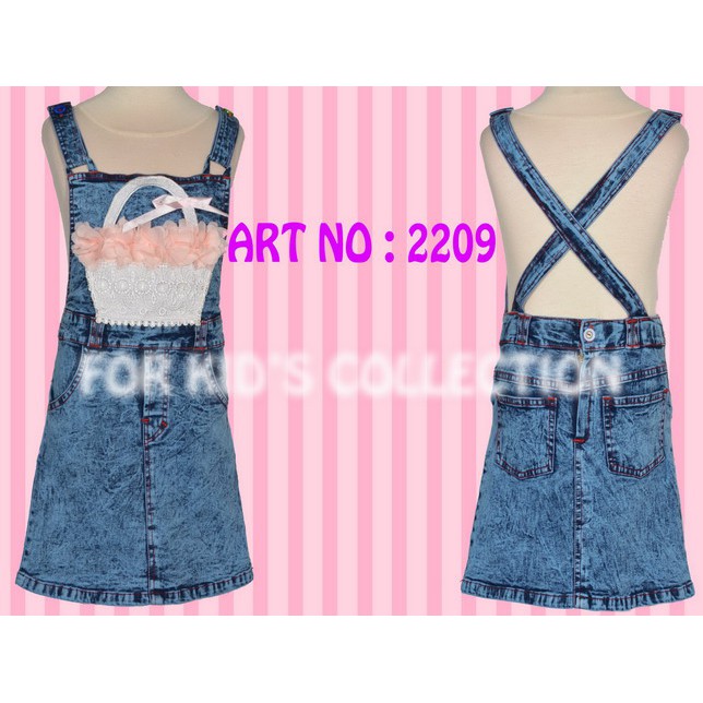 Overall Rok Jeans Anak Perempuan Bahan Stretch Kualitas Import