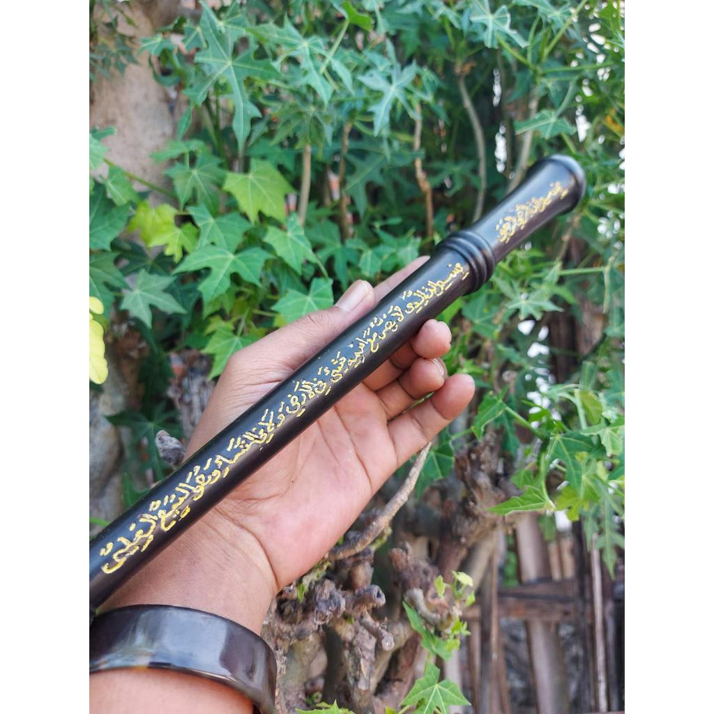 Tongkat komando kayu galih kelor ukir