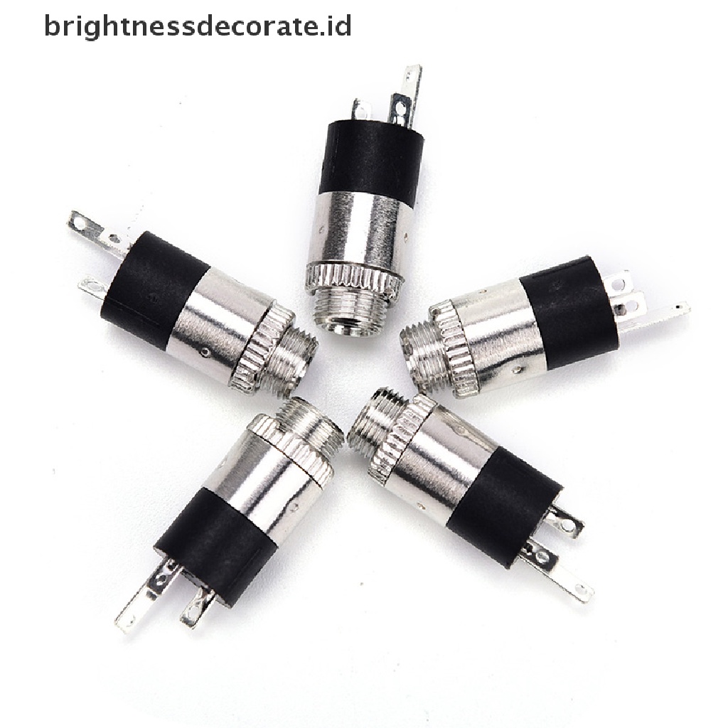 (Birth) 5pcs Pj392 Kabel Audio Stereo Female Jack 3.5mm Untuk Headphone