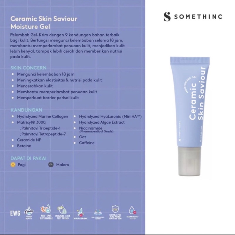 SOMETHINC Ceramic Skin Saviour Moisturizer Gel 25ml 50ml