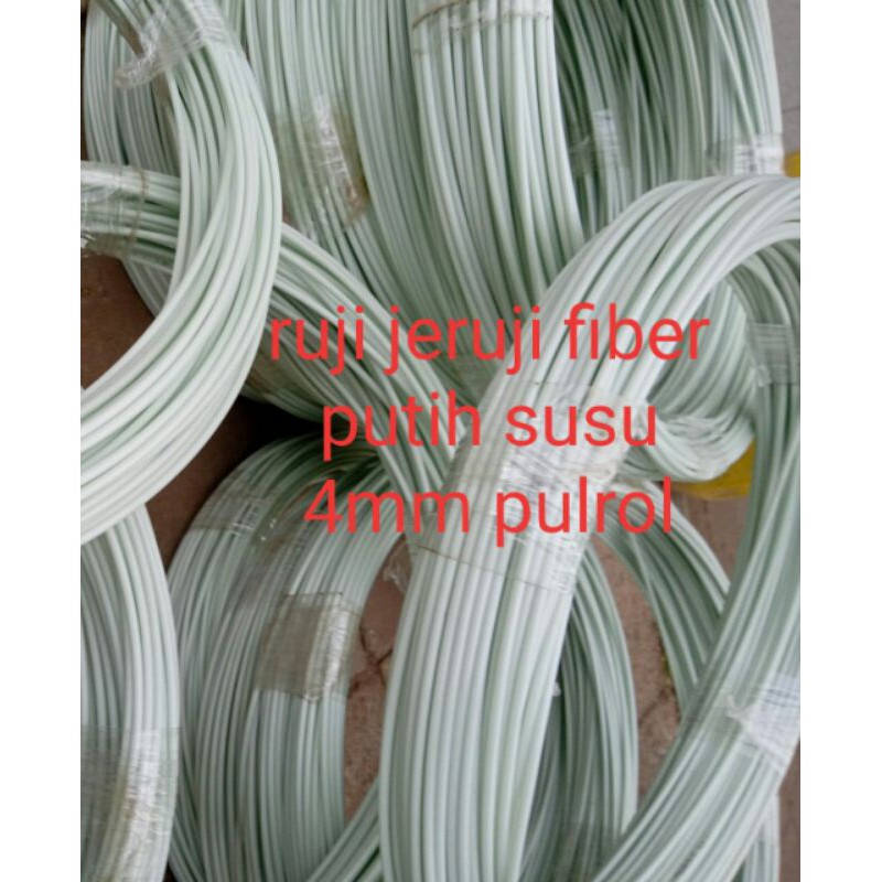 ruji jeruji fiber putih susu 4mm fullrol 1kg