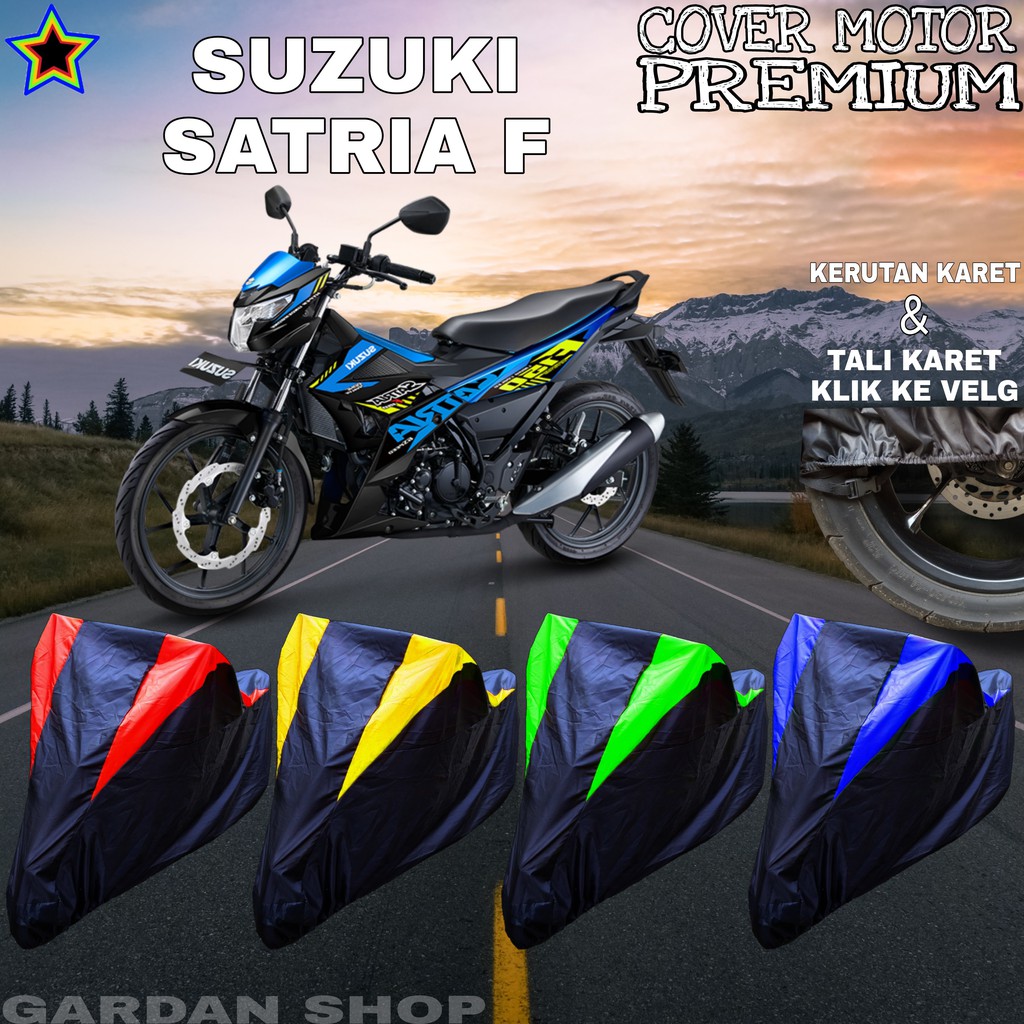 Sarung Motor SUZUKI SATRIA F Hitam KOMBINASI Body Cover Penutup Satria PREMIUM