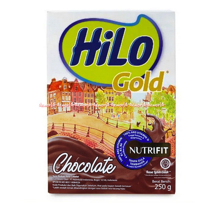 Hilo Gold Chocolate 250gr Susu Formula Susu Kalsium Tulang Rasa Coklat Susu Untuk Lansia