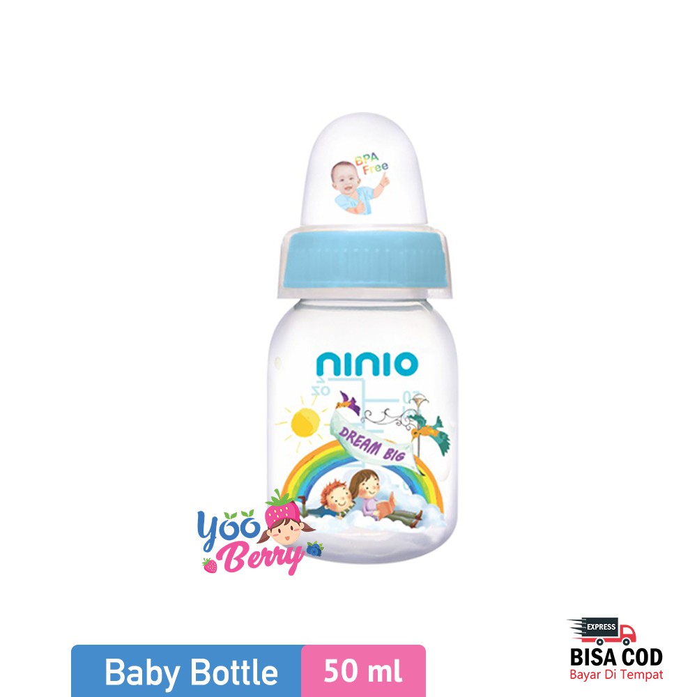 Ninio Round Baby Bottle 50 Ml Botol Susu Bayi BPA Free Murah Berry Mart