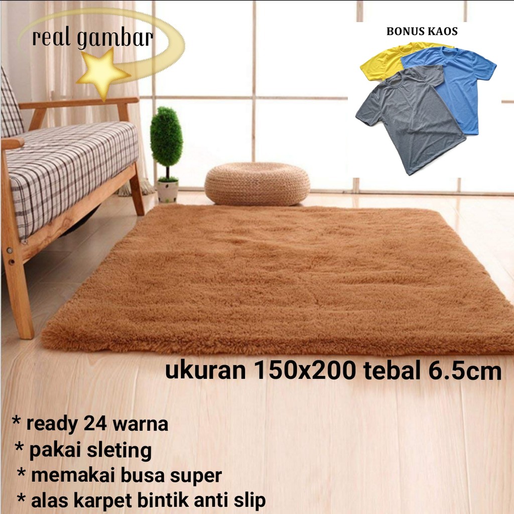 Karpet bulu 200x150 tebal 6 5cm Shopee Indonesia Karpet bulu 200x150 tebal 6 5cm Shopee Indonesia