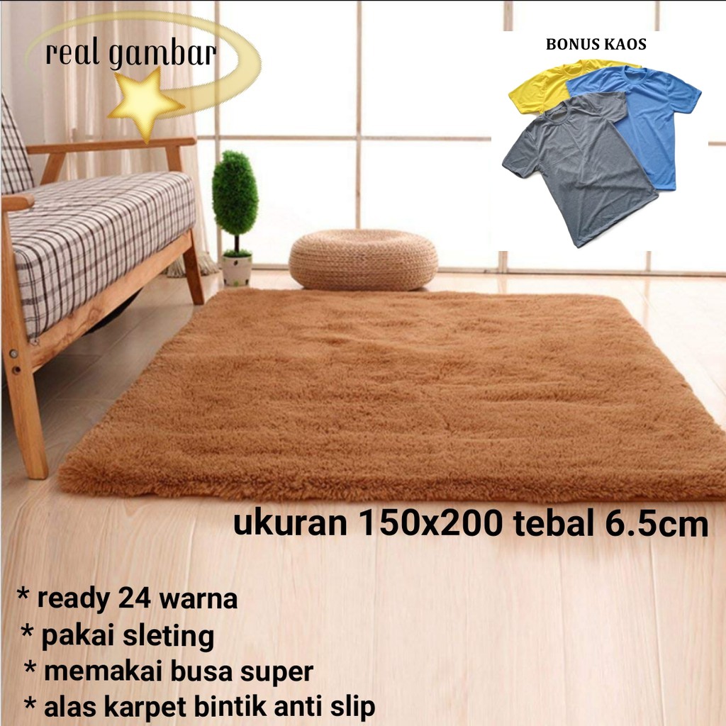  Karpet  bulu  200x150 tebal 6 5cm Shopee  Indonesia