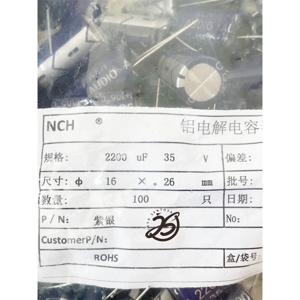 ELCO 2200UF 35V (1 BUAH) KAPASITOR CAPACITOR ELCO KAPASITOR ELKO KAPASITOR 2200 UF 35 V