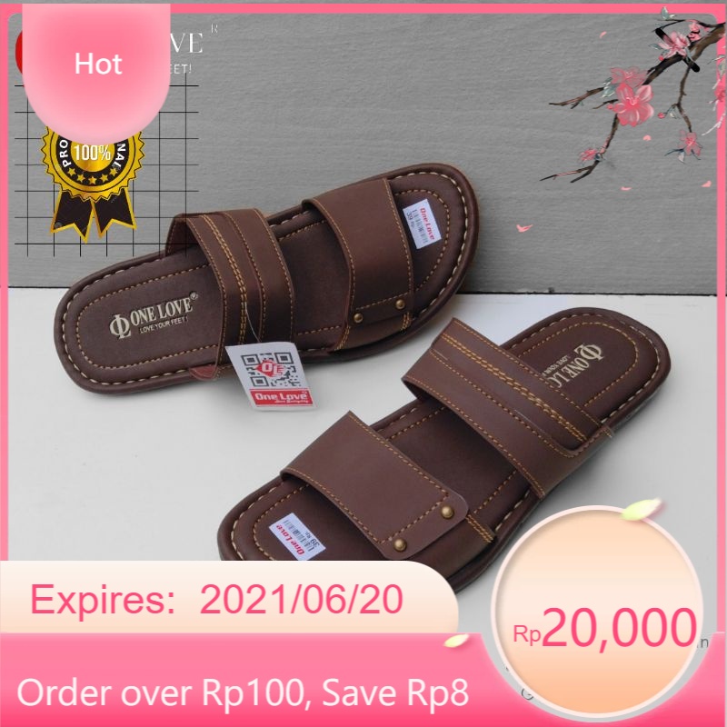 One Love Sandal Pria Casual Sendal Selop Pria Laki Keren Original Branded One Love Kulit Sintetis