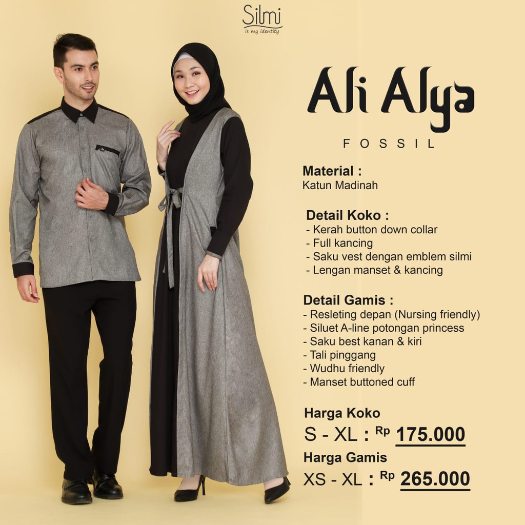 Baju Muslim Couple Pasangan Kemeja panjang