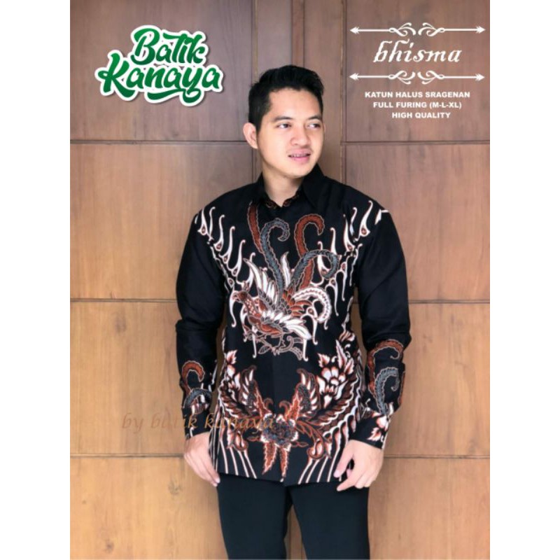 BHISMA Baju Batik Pria Berlapis Furing Bahan Katun PREMIUM