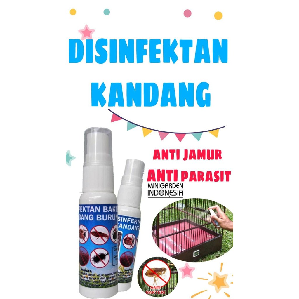 DISINFEKTAN BAKTERI KANDANG HEWAN SANGKAR BURUNG semprotan steril penghilang jamur parasit