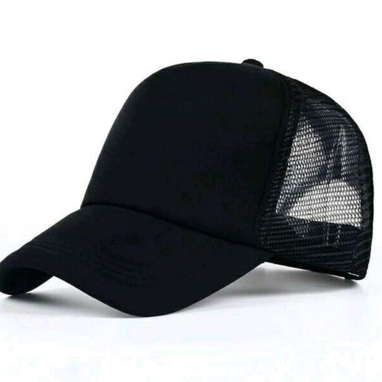 【ORIGINAL】 TOPI POLOS HITAM/TOPI JARING TERMURAH