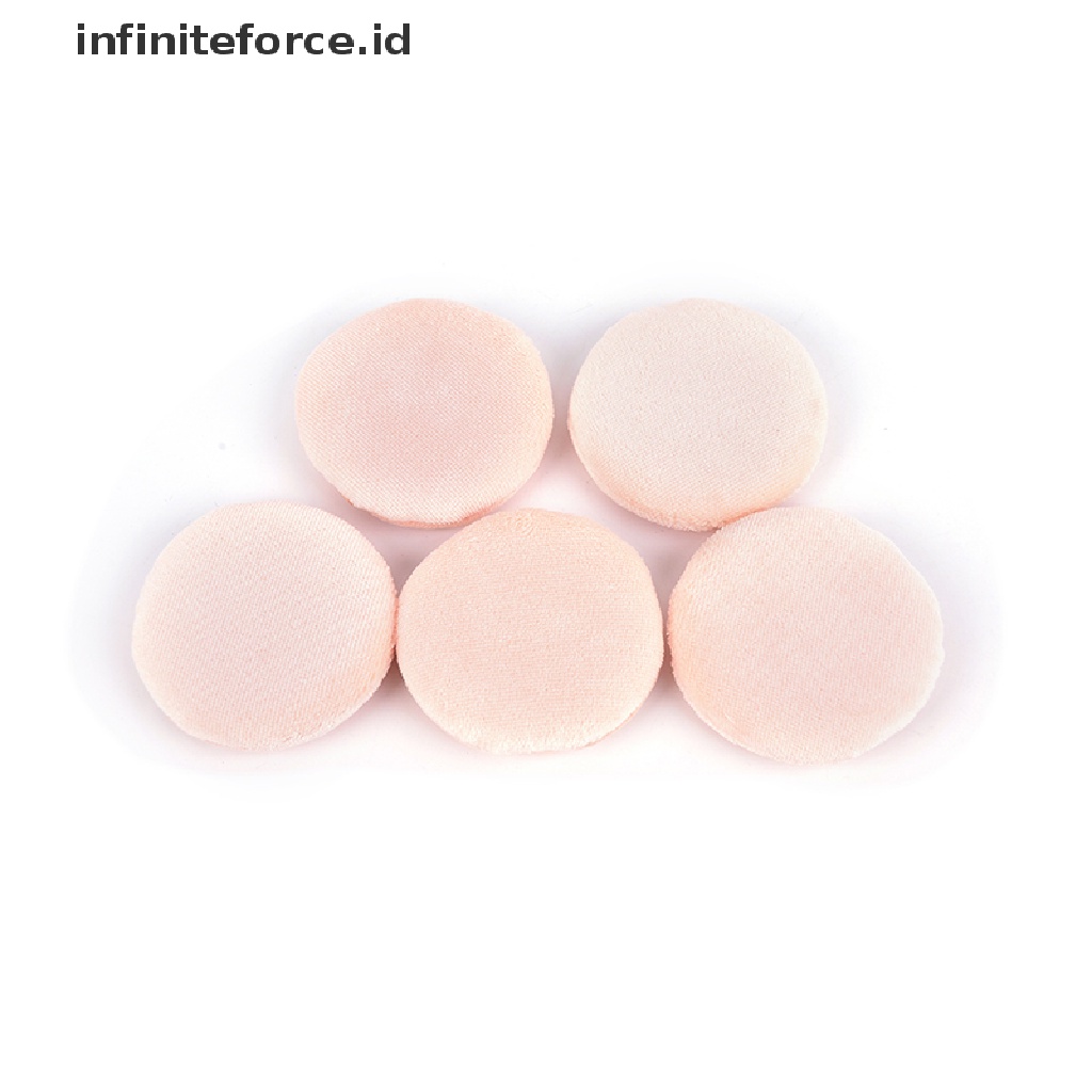 (Infiniteforce.Id) 5pcs / Set Spons Puff Bedak / Foundation Untuk Makeup / Kosmetik Wanita