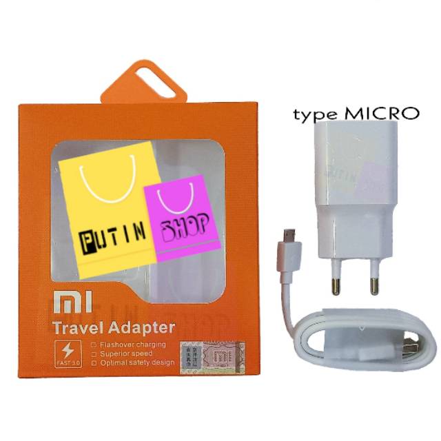 (P) Charger Travel Adapter Xiaomi Fast charging 3.0