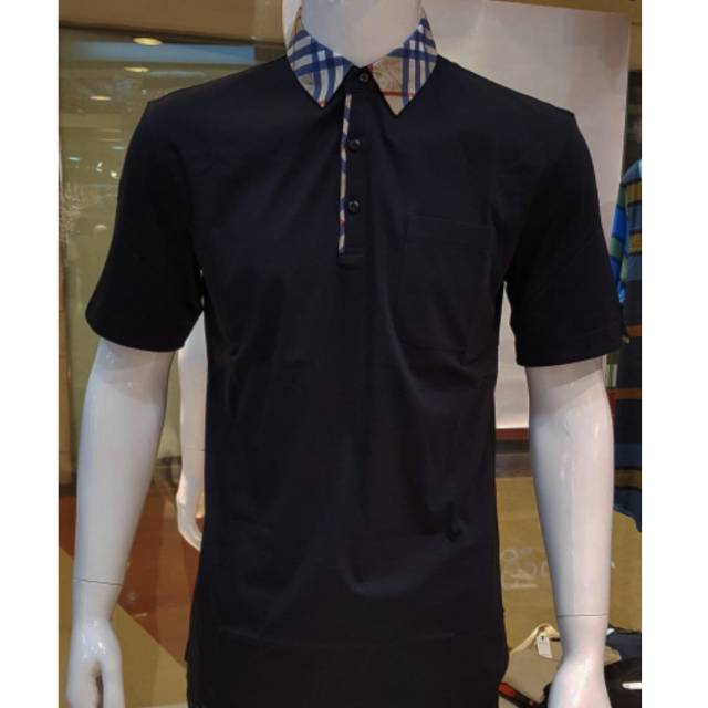Kaos kerah pendek cowok burberry premium