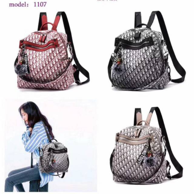 RANSEL DIOR POMPOM 107#Multi Fungsi