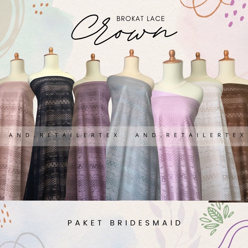 Paket Seragaman Bridesmaid Keluarga Dresss Gamis Brokat Lace vintage dan Satin Velvet premium