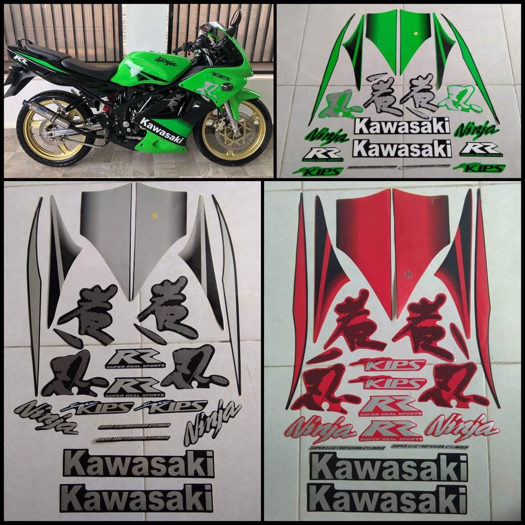 STIKER STRIPING STANDAR PABRIKAN KAWASAKI NINJA RR OLD 2011 - STIKER NINJA RR LAMA 2011