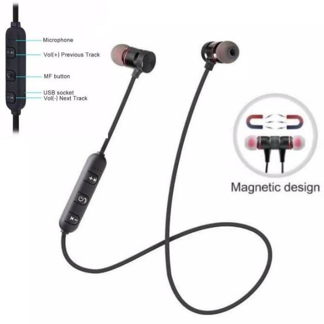 HEADSET BLUETOOTH SPORT MAGNETIC - HEADSET WIRELESS DISEGN SPORT