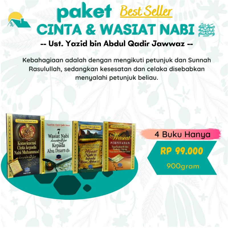 BIG PROMO DAPAT 4 BUKU  BISA COD   Paket Buku BestSeller Cinta & Wasiat Nabi ﷺ PESAN PESAN RASULULLA